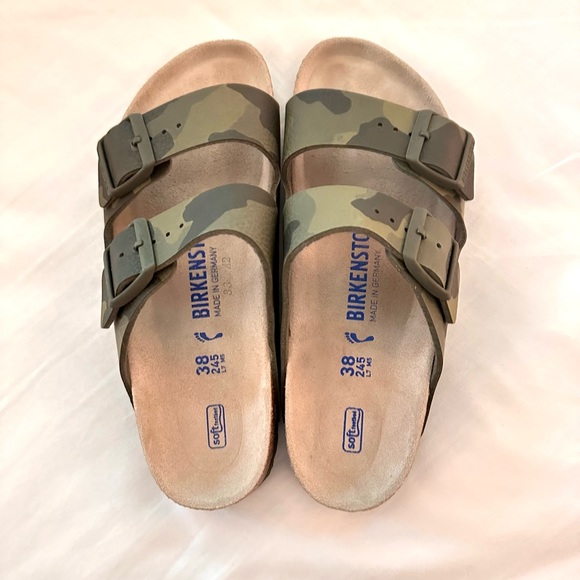 Birkenstock Birko-Flor Desert Soil Camo Green Size 38 NWOT - Picture 9 of 13